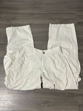 Urban Outfitters BDG Cream Off White Wide Leg Cargo Pants Rae Carpenter Pants